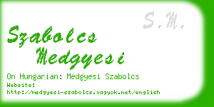 szabolcs medgyesi business card